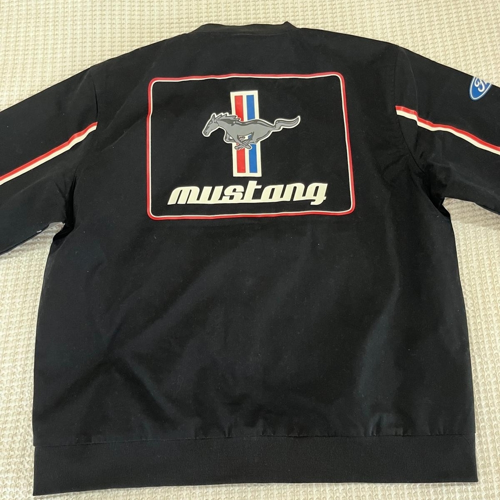 Ford Mustang Racing Varsity Jacket – Black – XXL – NWT W/ Mustang Logo